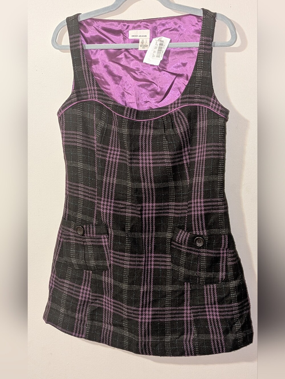 DKNY Jeans Satin Lined Garment in Vibrant Purple